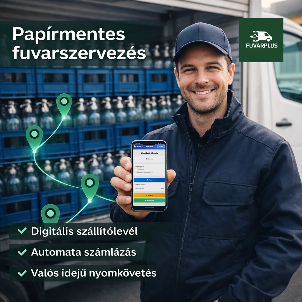FuvarPlus szikvízgyártóknak: papírmentes fuvarszervezés, ami végre a szódásoknak készült